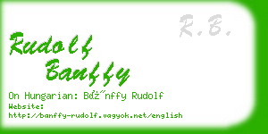 rudolf banffy business card